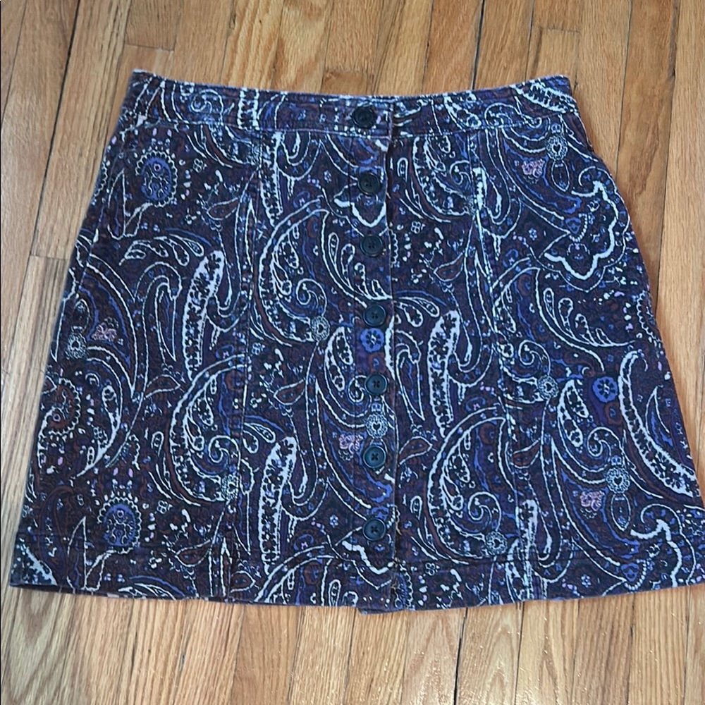 Knox Rose Paisley Skirt. Size 8